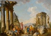Giovanni Paolo Panini Architectural Capriccio with an Apostle Preaching Germany oil painting artist